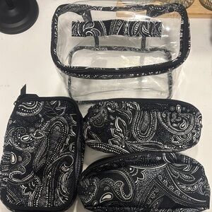 Vera Bradley Black and White Travel Bag Set